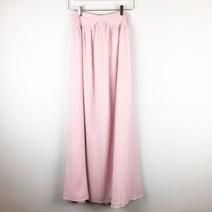 Sabo Skirt | Long Pink Flowy Boho Maxi Skirt
